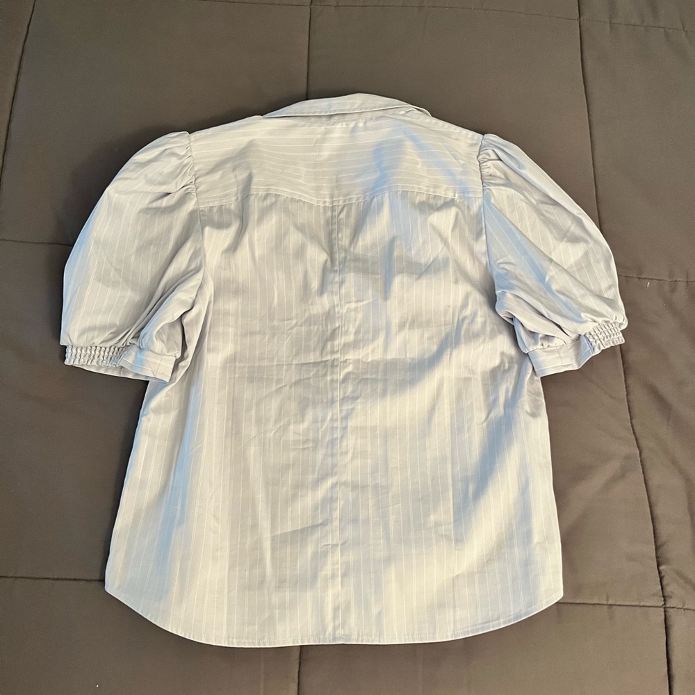 Club Monaco Puff Sleeve Button Front Blouse - Picture 3 of 3